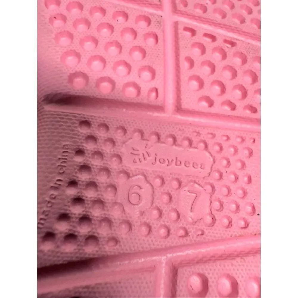 Joybees Clogs Girls Sz 6/7 Pink Dylan Slip On Rubber Lightweight Water Shoes - Picture 4 of 7
